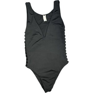 San Lorenzo Sleek Black One Piece Swimsuit SZ S